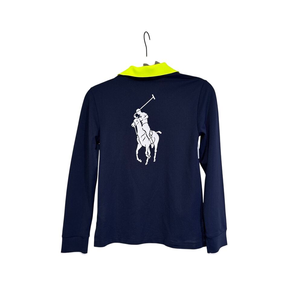 Polo Ralph Lauren Boys M 10-12 AO Australian Open Long Sleeve Polo Shirt Navy RL - Picture 6 of 6
